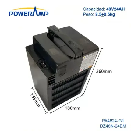 PowerAmp 48v24ah bateria ficha